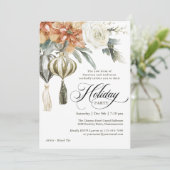 Invitation Elégante fête de vacances en entreprise botanique (Debout devant)
