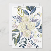 Invitation Élégante fête d'engagement de la Fleur d'aquarelle (Dos)