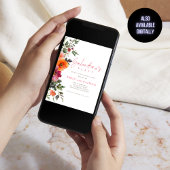 Invitation Élégante fête des Galentines Florales