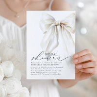 Elégante Fête des mariées blanche Bow Crème chic