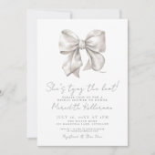 Invitation Elégante Fête des mariées blanche de la caverne (Devant)