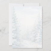 Invitation Elégante Fête des mariées blanche de pin d'hiver (Dos)