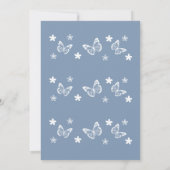 Invitation Elégante Fête des mariées Bleue Bleu Bleu Bleu Pap (Dos)