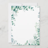 Invitation Elégante Fête des mariées Blue Eucalyptus Par Mail (Dos)