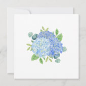 Invitation Elégante Fête des mariées Blue Hydrangea Eucalyptu (Dos)