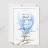 Invitation Elégante Fête des mariées Blue Magnolia (Devant)