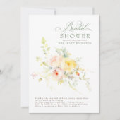 Invitation Elégante Fête des mariées Boho Fleurs Douces (Devant)