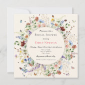 Invitation Elégante Fête des mariées Boho Floral & Butterflie (Devant)