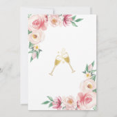 Invitation Elégante Fête des mariées Boho Floral Gold (Dos)