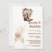 Invitation Élégante Fête des mariées Boho Western Cowboy (Devant)