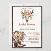 Invitation Élégante Fête des mariées Boho Western Cowboy (Devant)