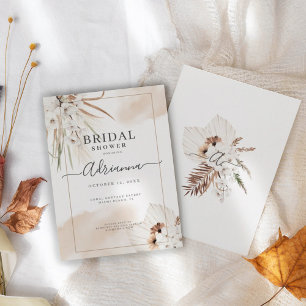 Invitation Elégante Fête des mariées Bohoemian Floral Boho