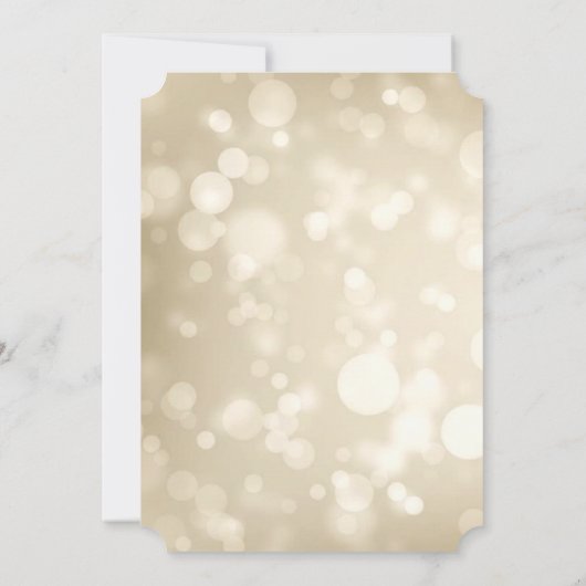 Invitation Elégante Fête des mariées Bokeh Vins (Dos)