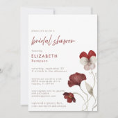 Invitation Élégante Fête des mariées botanique florale de Bou (Devant)