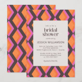 Invitation Elégante Fête des mariées Brown Mood Rose Mod Mid (Devant / Derrière)