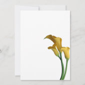Invitation Elégante Fête des mariées Calla Lily Jaune (Dos)