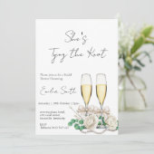 Invitation Elégante Fête des mariées Champagne (Debout devant)