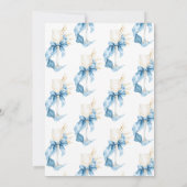 Invitation Elégante Fête des mariées Champagne Blue Hydrangea (Dos)