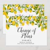 Invitation Élégante Fête des mariées Changement de plans Citr (Devant / Derrière)