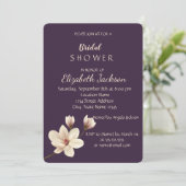 Invitation Élégante Fête des mariées Chic Magnolia (Debout devant)