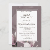 Invitation Élégante Fête des mariées Chic Magnolia (Devant)