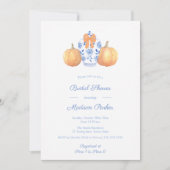 Invitation Élégante Fête des mariées Citrouille Ginger Jar (Devant)