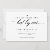 Invitation Élégante Fête des mariées Classique Couples Script (Devant)