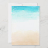 Invitation Élégante Fête des mariées côtière tropicale (Dos)