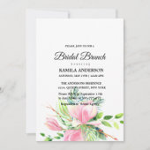 Invitation Elégante Fête des mariées couleur rose Magnolia (Devant)