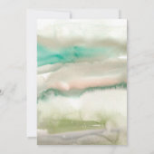 Invitation Elégante Fête des mariées couleur vert émeraude (Dos)