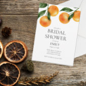 Invitation Elégante Fête des mariées d'agrumes d'aquarelle