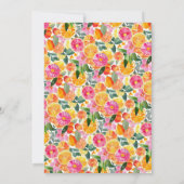 Invitation Élégante Fête des mariées d'agrumes floraux (Dos)