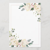 Invitation Elégante Fête des mariées d'aquarelle blanche (Dos)