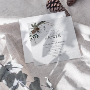 Invitation Elégante Fête des mariées d'aquarelle chic Boho hi