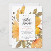 Invitation Elégante Fête des mariées d'aquarelle Fleur sauvag (Devant)