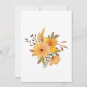 Invitation Elégante Fête des mariées d'aquarelle Fleur sauvag (Dos)