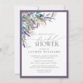 Invitation Élégante Fête des mariées d'aquarelle florale de l (Devant)