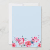 Invitation Elégante Fête des mariées d'aquarelle rose (Dos)