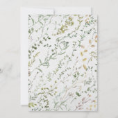 Invitation Elégante Fête des mariées d'aquarelle verte (Dos)