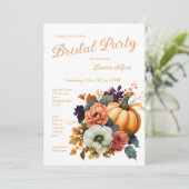 Invitation Elégante Fête des mariées d'automne Dusty Rose (Debout devant)