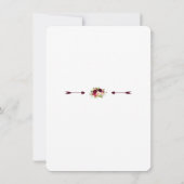 Invitation Elégante Fête des mariées d'automne florale de Mar (Dos)