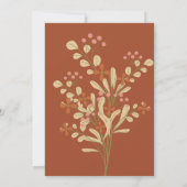 Invitation Elégante Fête des mariées de Boho Rustique Fleur s (Dos)