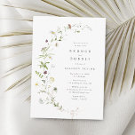 Invitation Elégante Fête des mariées de Boho Rustique Fleur s<br><div class="desc">Elégants fleurs sauvages délicats d'aquarelle, à côté des détails de votre événement. Palettes pastel de jaune tendre, blanc cassé, beige, rose poussiéreux, rose vif, bordeaux, verdure botanique, sobre et romantique. Grand brunch floral et des invitations bulles de douche nuptiale pour la fête rustique moderne, boho country garden party au printemps...</div>