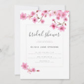 Invitation Elégante Fête des mariées de cadre floral en fleur (Devant)