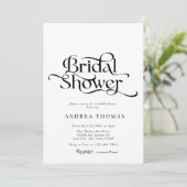 Invitation Élégante Fête des mariées de calligraphie classiqu (Debout devant)