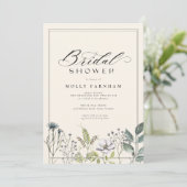 Invitation Élégante Fête des mariées de calligraphie Fleur sa (Debout devant)