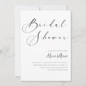 Invitation Élégante Fête des mariées de calligraphie minimali (Devant)