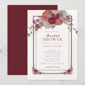 Invitation Elégante Fête des mariées de charpente florale Bou (Devant / Derrière)