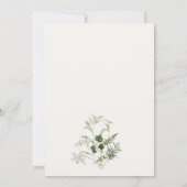 Invitation Élégante Fête des mariées de cocktails Green Marga (Dos)