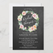 Invitation Elégante Fête des mariées de couronnes florales de (Devant)